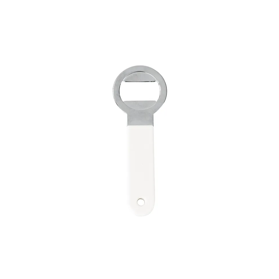 Abridor de garrafa aço na cor branco