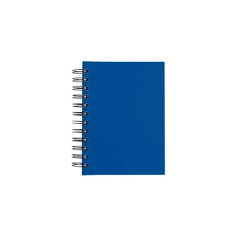 Agenda diária wire-o emborrachada na cor azul