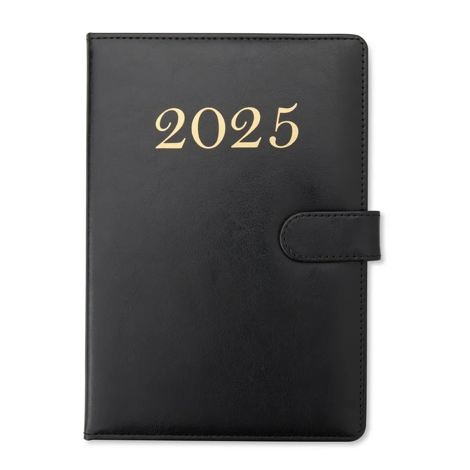 Agenda semanal 2025 na cor preto