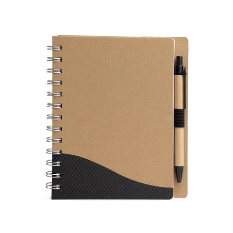 Bloco de notas personalizado com caneta