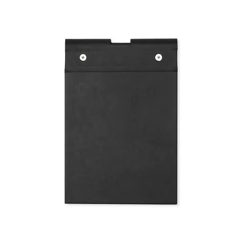 Bloco de notas de couro sintético personalizado com porta-caneta
