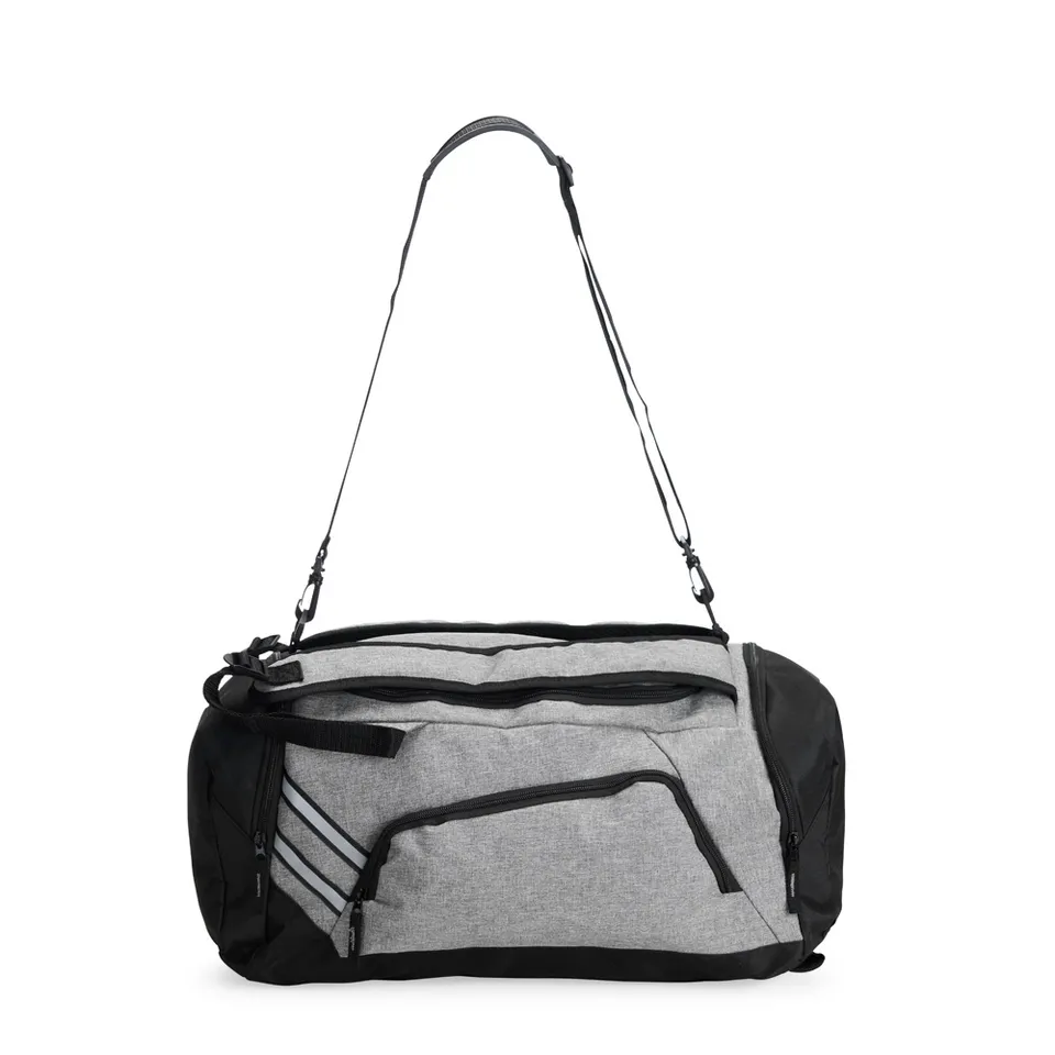 Bolsa de viagem de poliéster personalizada 32 litros na cor cinza
