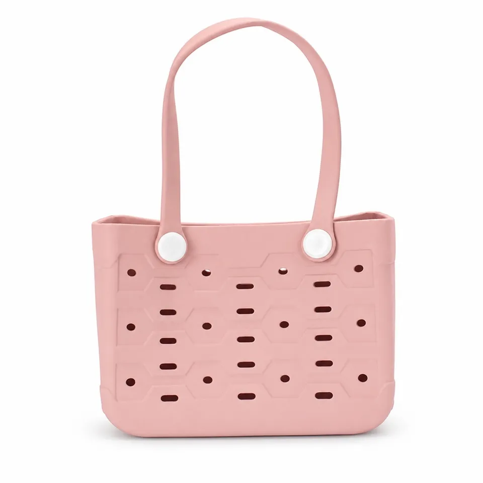 Bolsa de EVA personalizada impermeável 21 × 27,5 cm na cor rosa
