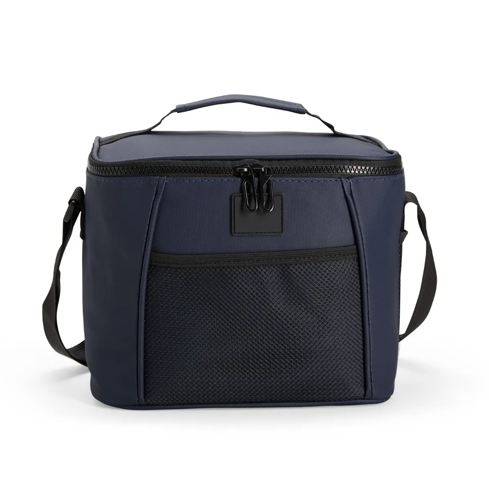 Bolsa térmica personalizada 10 litros impermeável com alça transversal 18 × 21 cm na cor azul