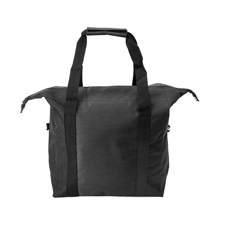 Bolsa térmica personalizada 31 litros impermeável com bolso frontal na cor preto