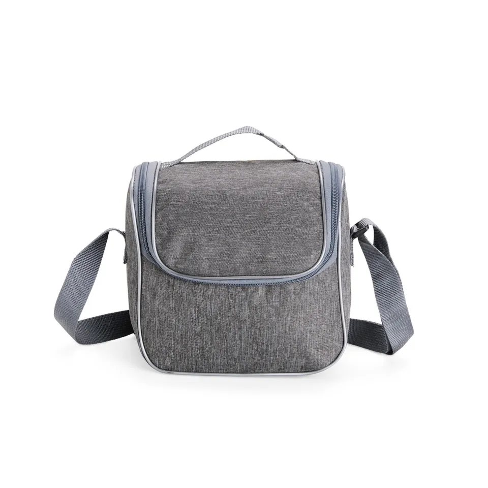 Bolsa térmica personalizada 6 litros impermeável com alça transversal 20,5 × 21 cm na cor azul