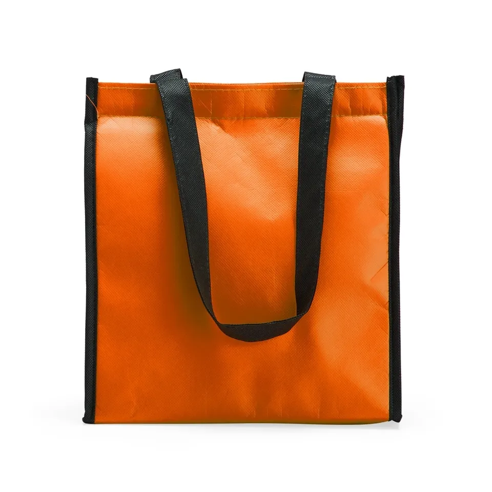Bolsa térmica personalizada 7 litros impermeável 28,5 × 24,5 cm na cor laranja