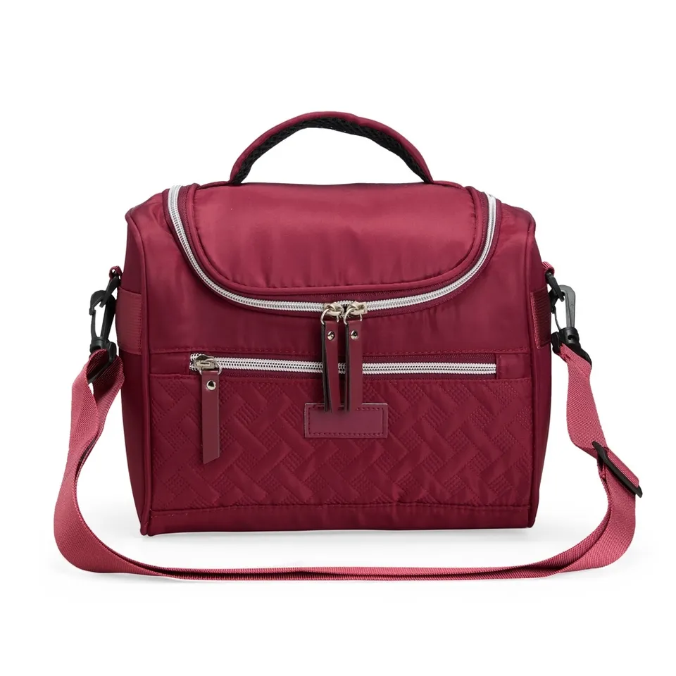 Bolsa térmica personalizada 9 litros com compartimentos na cor vermelho