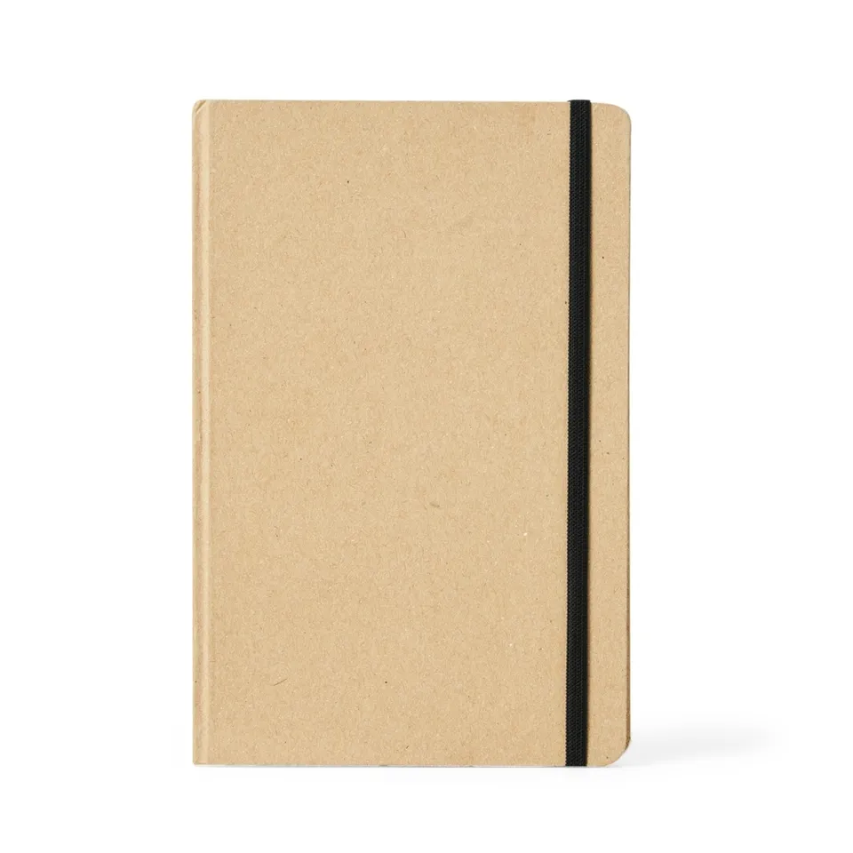 Caderneta kraft personalizada 80 folhas com pauta na cor kraft