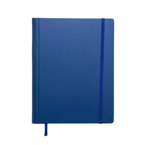 Caderneta tipo moleskine de couro sintético personalizada 90 folhas com capa dura