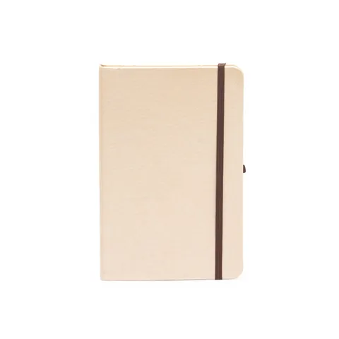 Caderneta tipo moleskine de couro sintético personalizada 80 folhas com capa dura