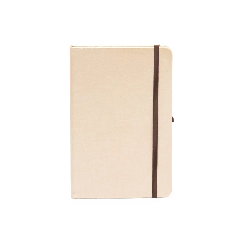 Caderneta tipo moleskine de couro sintético personalizada 80 folhas com capa dura na cor colorido