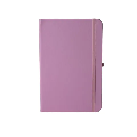 Caderneta de couro sintético personalizada 80 folhas com pauta 21,1 × 13,9 cm