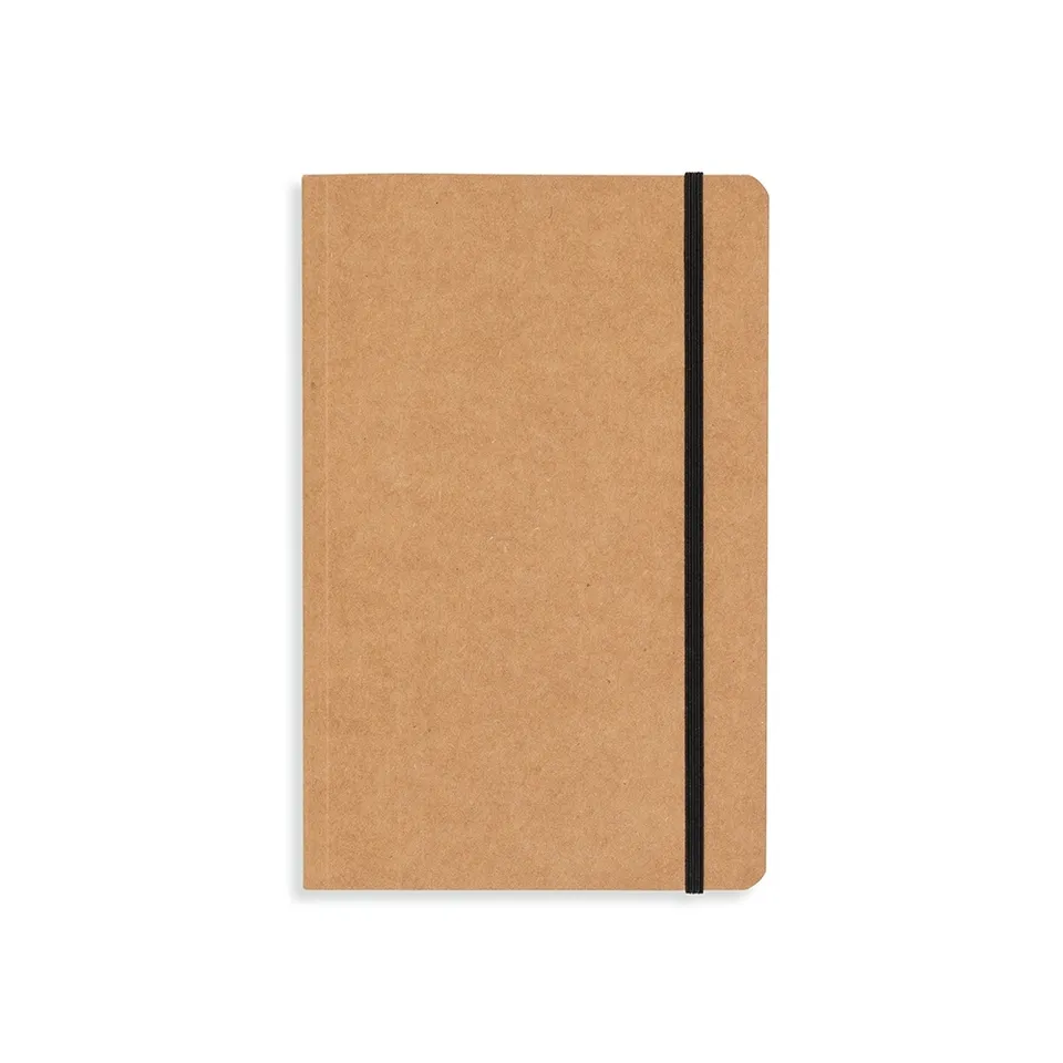 Caderneta kraft personalizada 80 folhas sem pauta na cor kraft