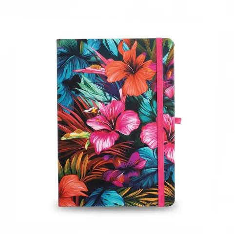 Caderneta tipo moleskine estampada personalizada