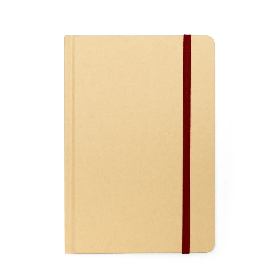 Caderneta tipo moleskine kraft personalizada 80 folhas com pauta na cor kraft