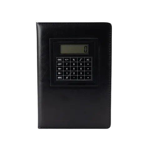 Caderneta de PU personalizada com calculadora