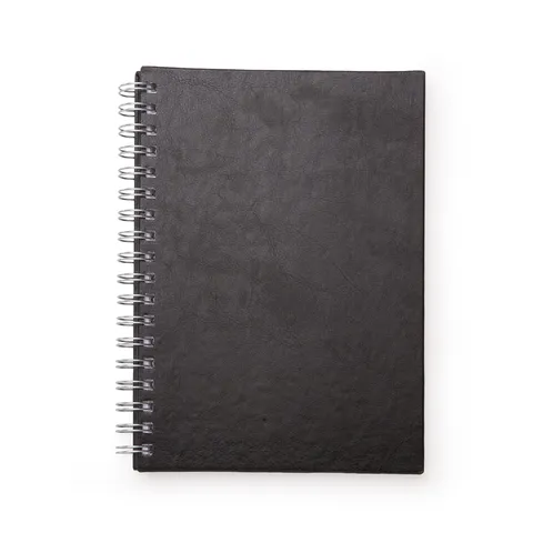 Caderno de couro sintético personalizado 17 × 24 cm