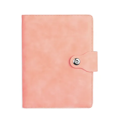 Caderno fichário de PU personalizado 99 folhas com pauta
