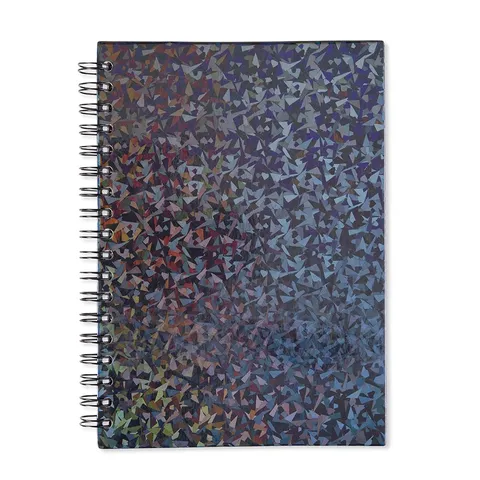 Caderno holográfico personalizado 80 folhas com pauta e capa dura