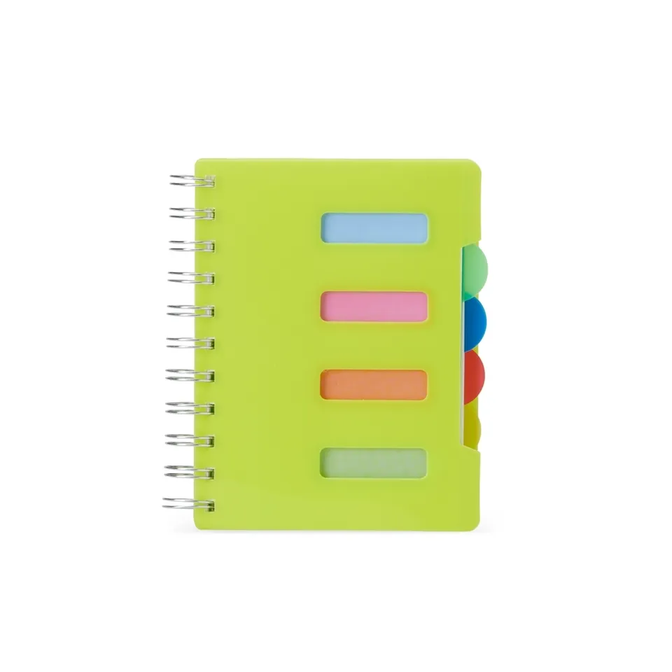 Caderno pequeno personalizado na cor verde