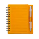 Caderno plástico personalizado com caneta