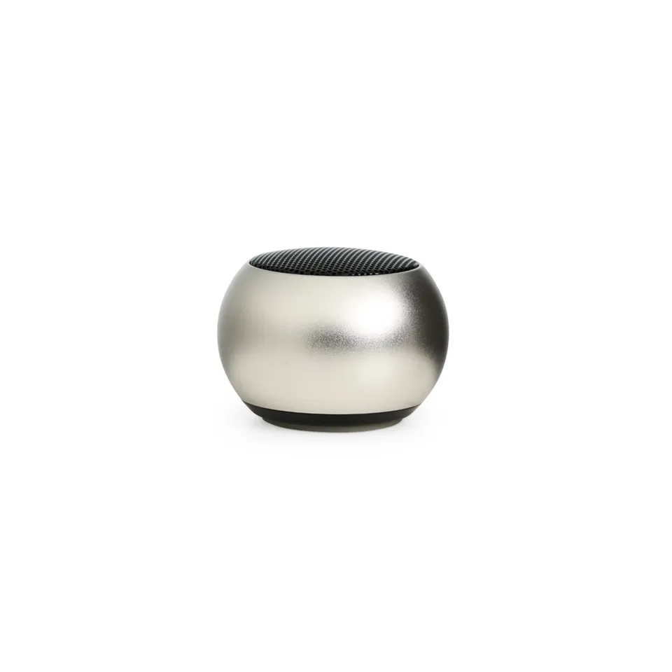 Caixa de som bluetooth TWS personalizada 3,5 × 4,9 cm na cor prata