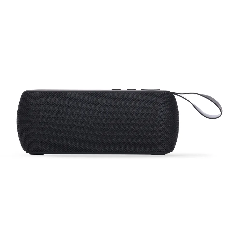 Caixa de som bluetooth multimídia personalizada com rádio FM 6 × 15 cm na cor preto