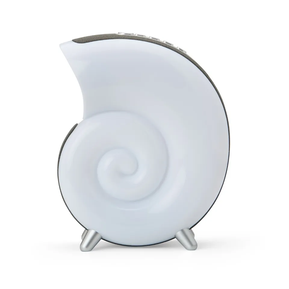 Caixa de som bluetooth multimídia TWS personalizada com luminária RGB na cor branco
