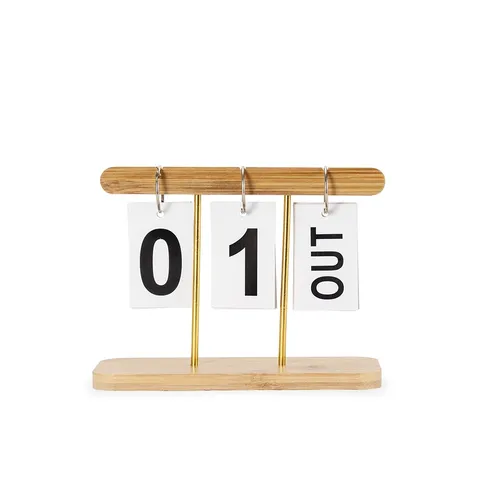 Calendário permanente bambu