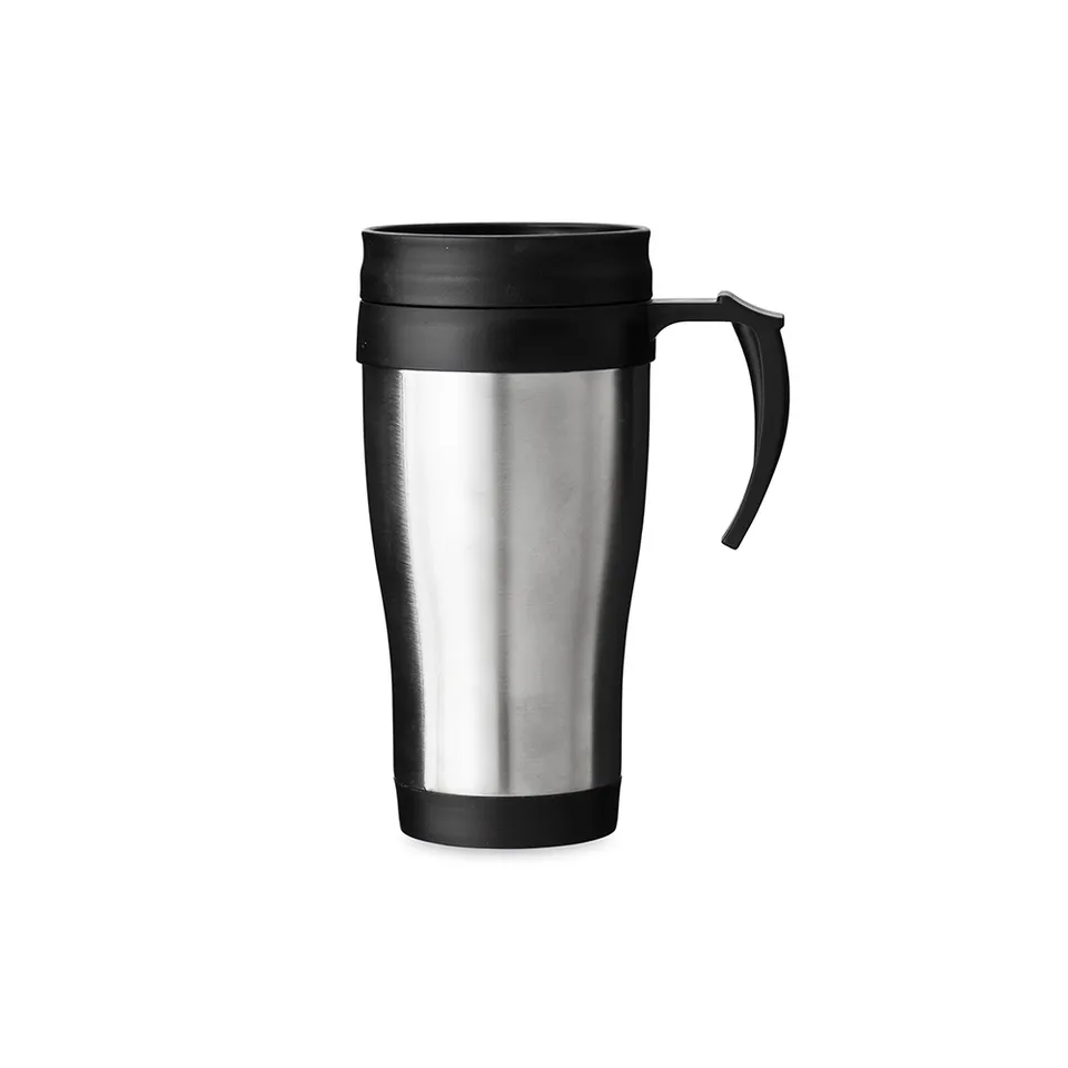 Caneca de inox personalizada 400 ml na cor inox