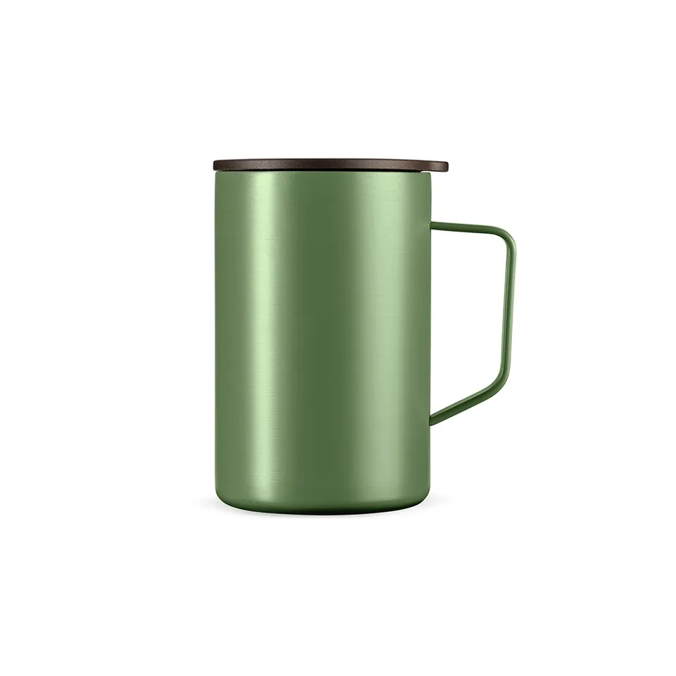 Caneca de inox parede dupla personalizada 350 ml fosca na cor verde