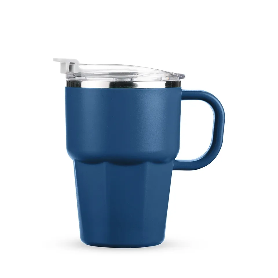 Caneca parede dupla personalizada 550 ml na cor azul