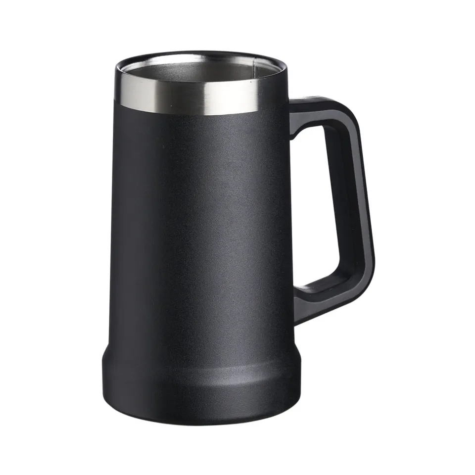 Caneca térmica personalizada 700 ml com alça na cor preto