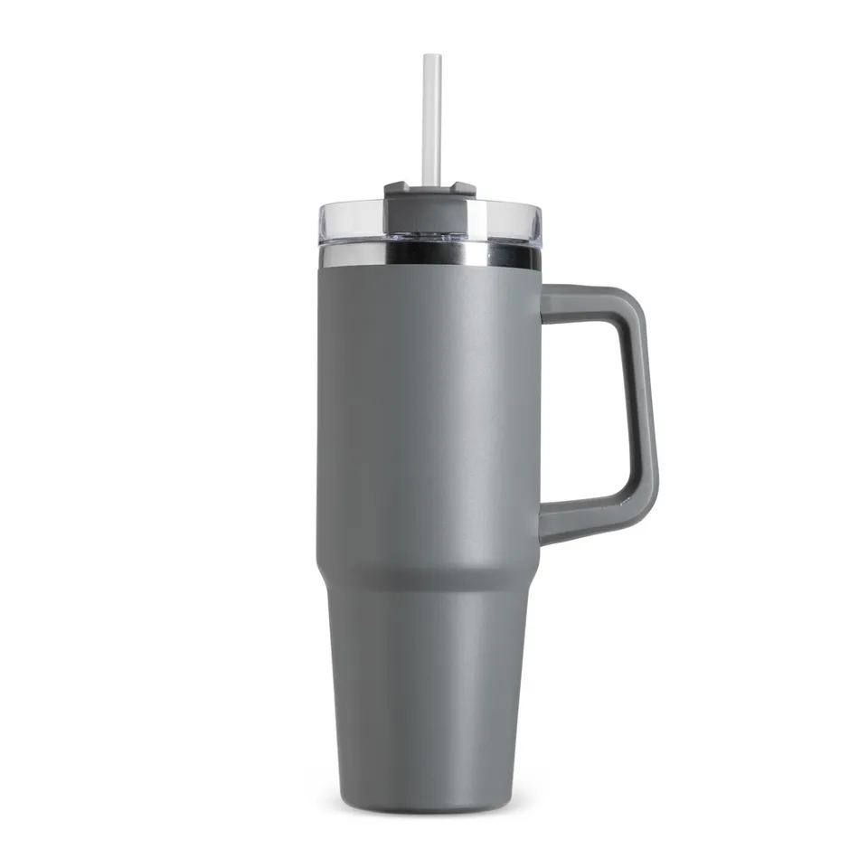 Caneca térmica personalizada 900 ml na cor chumbo