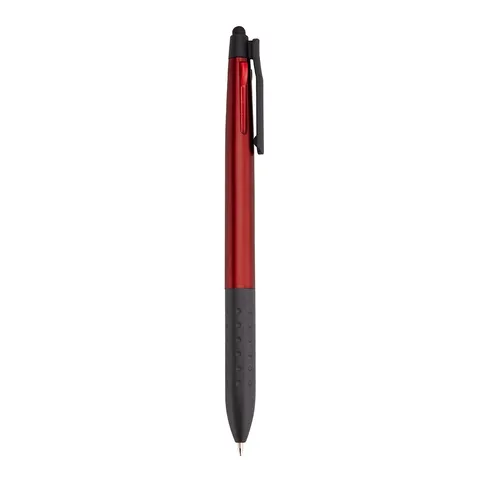 Caneta plástica touch personalizada texturizada