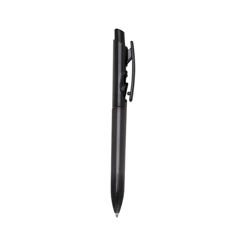 Caneta plástica personalizada com tinta preta na cor preto