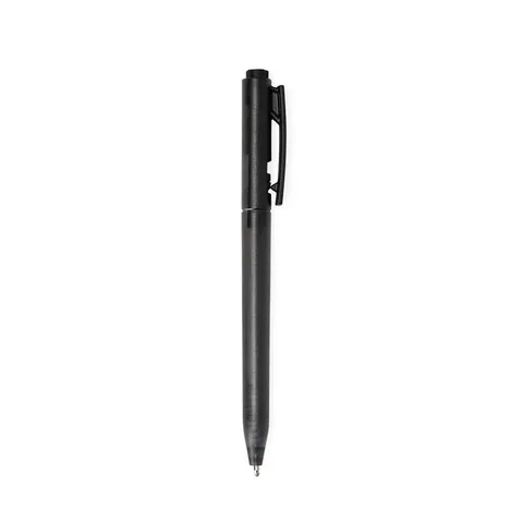 Caneta plástica personalizada translúcida com tinta preta (cód. 01099T)