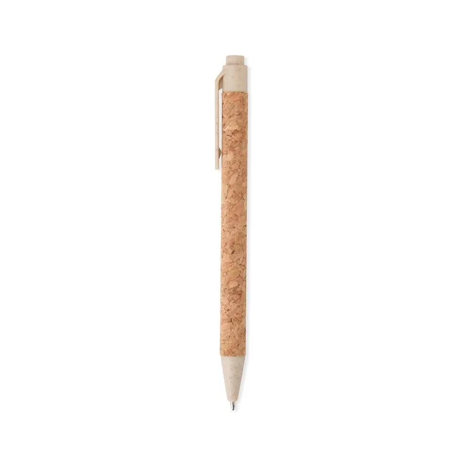Caneta de cortiça na cor bege