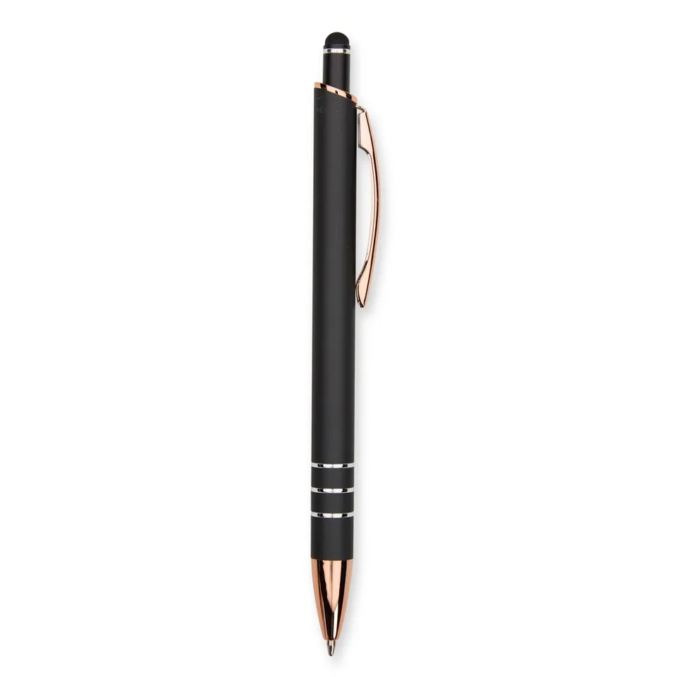 Caneta de metal touch personalizada na cor preto