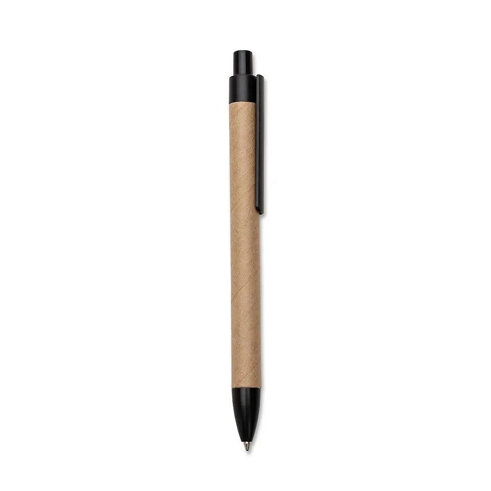 Caneta plástica personalizada na cor preto