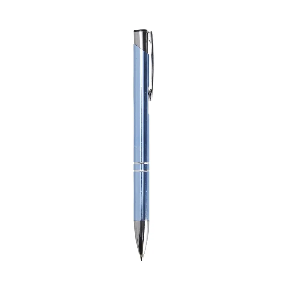 Caneta de metal personalizada na cor azul