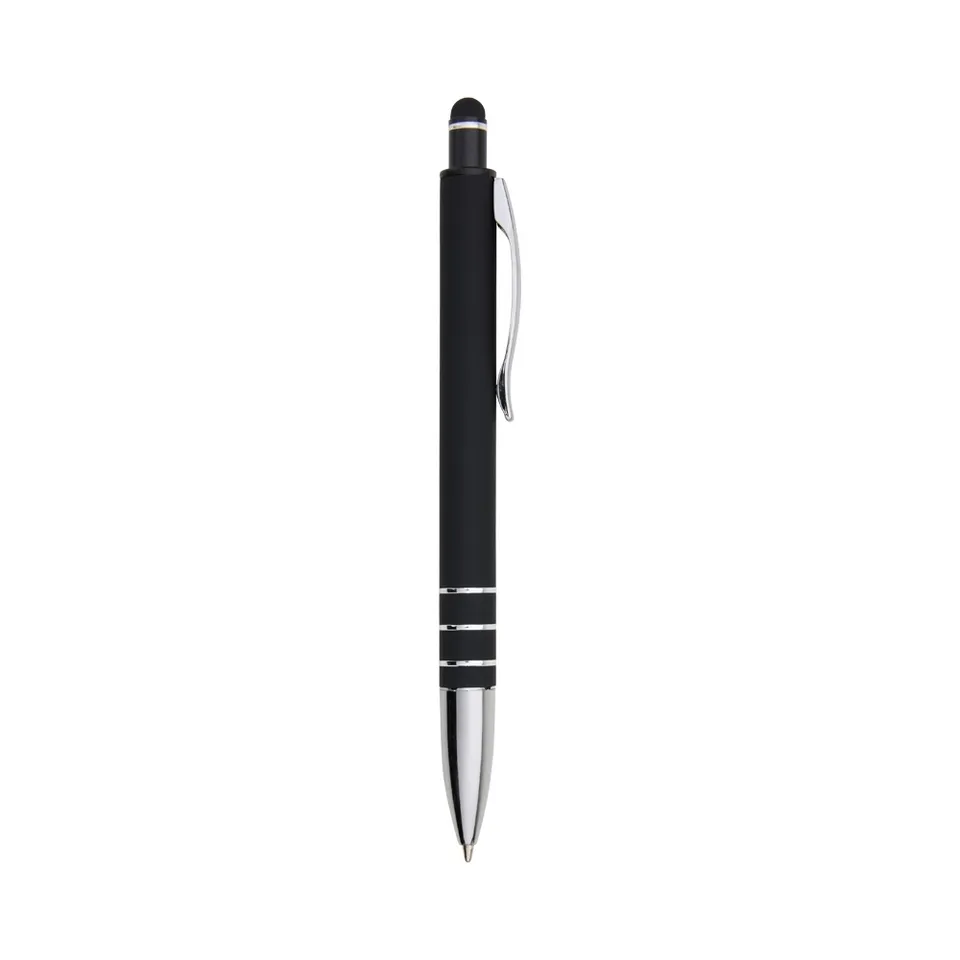 Caneta de metal touch personalizada na cor preto