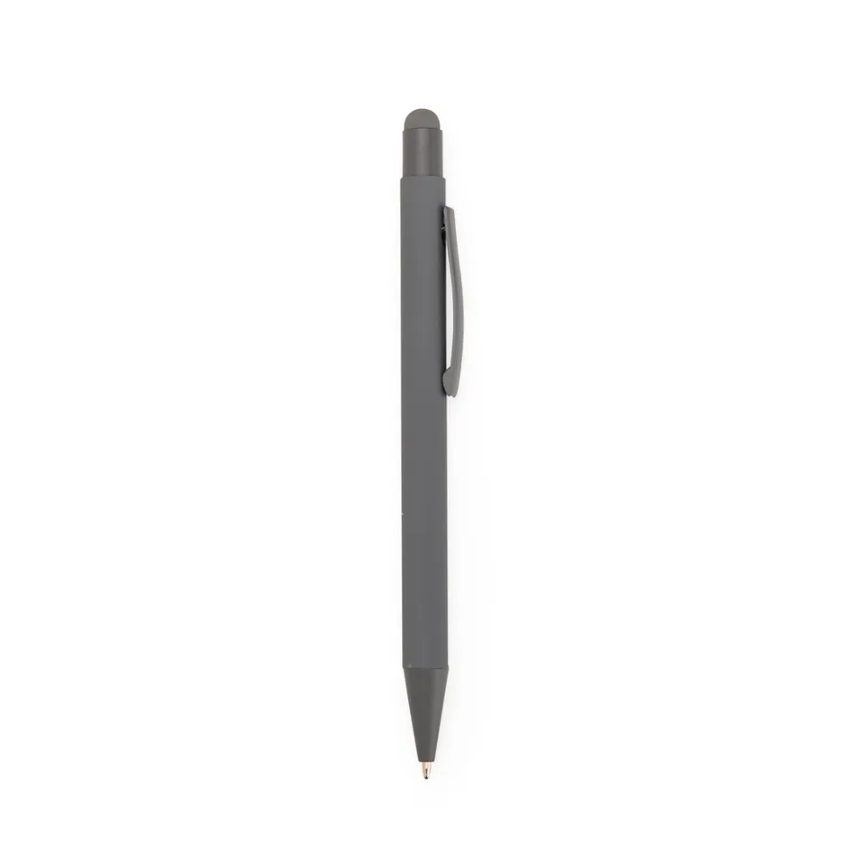 Caneta de metal touch personalizada na cor cinza