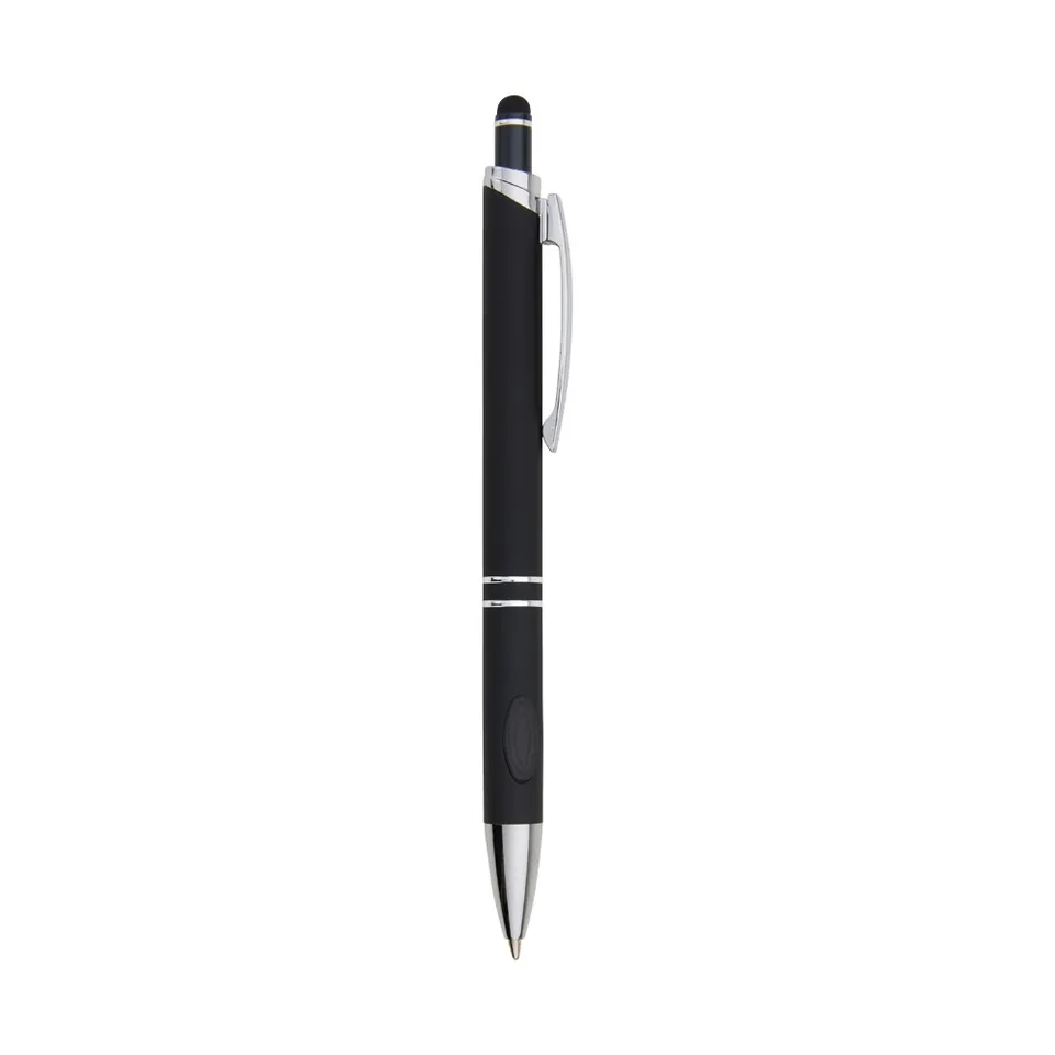 Caneta de metal touch personalizada na cor preto