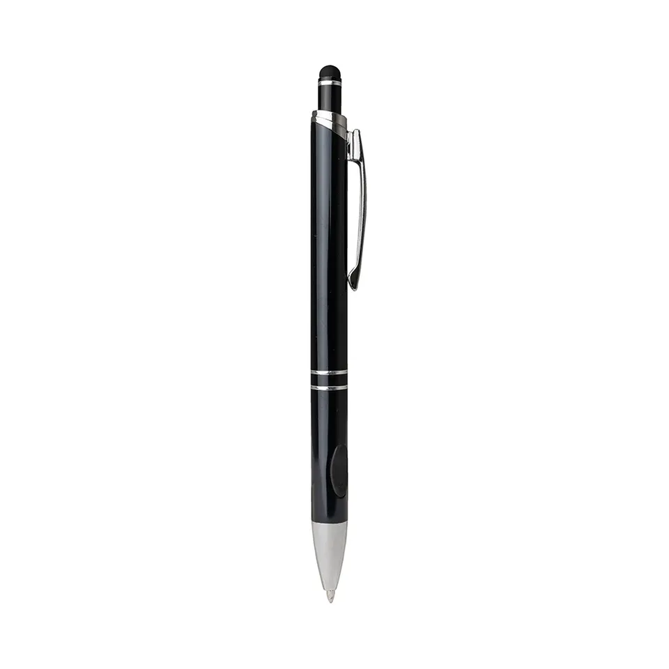 Caneta de metal touch personalizada na cor preto