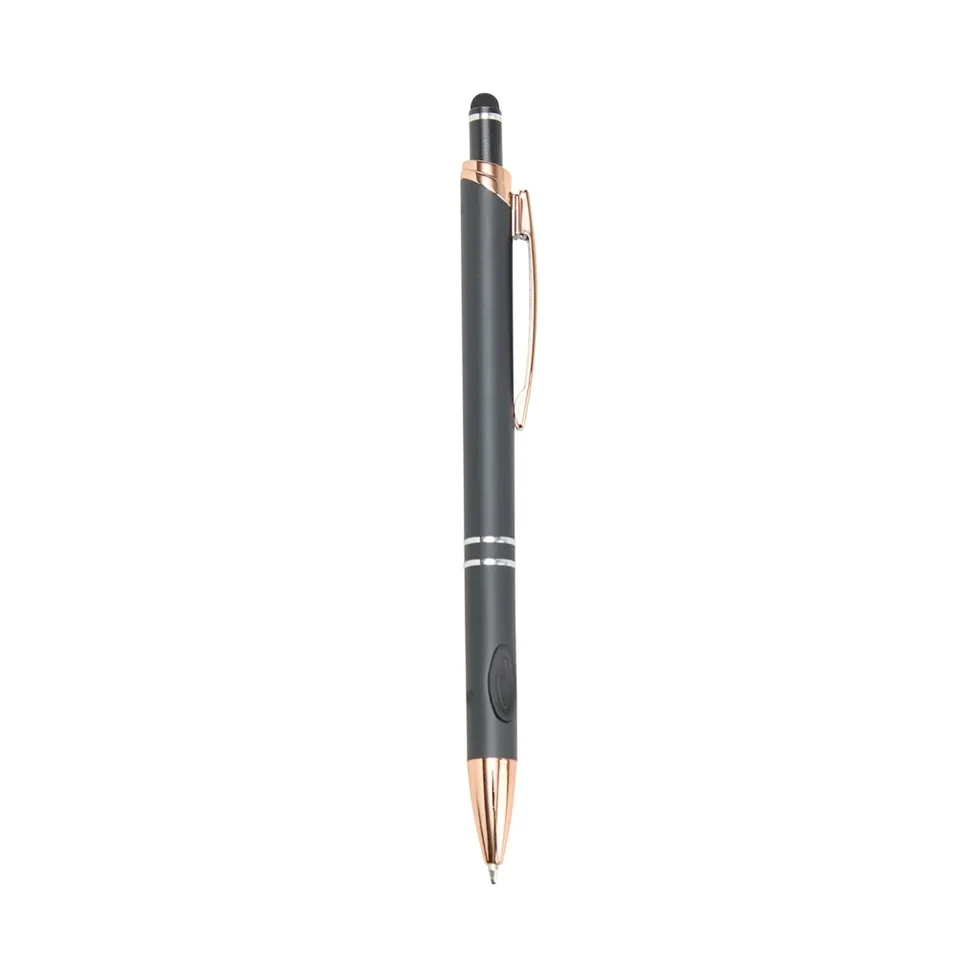 Caneta de metal touch personalizada na cor preto