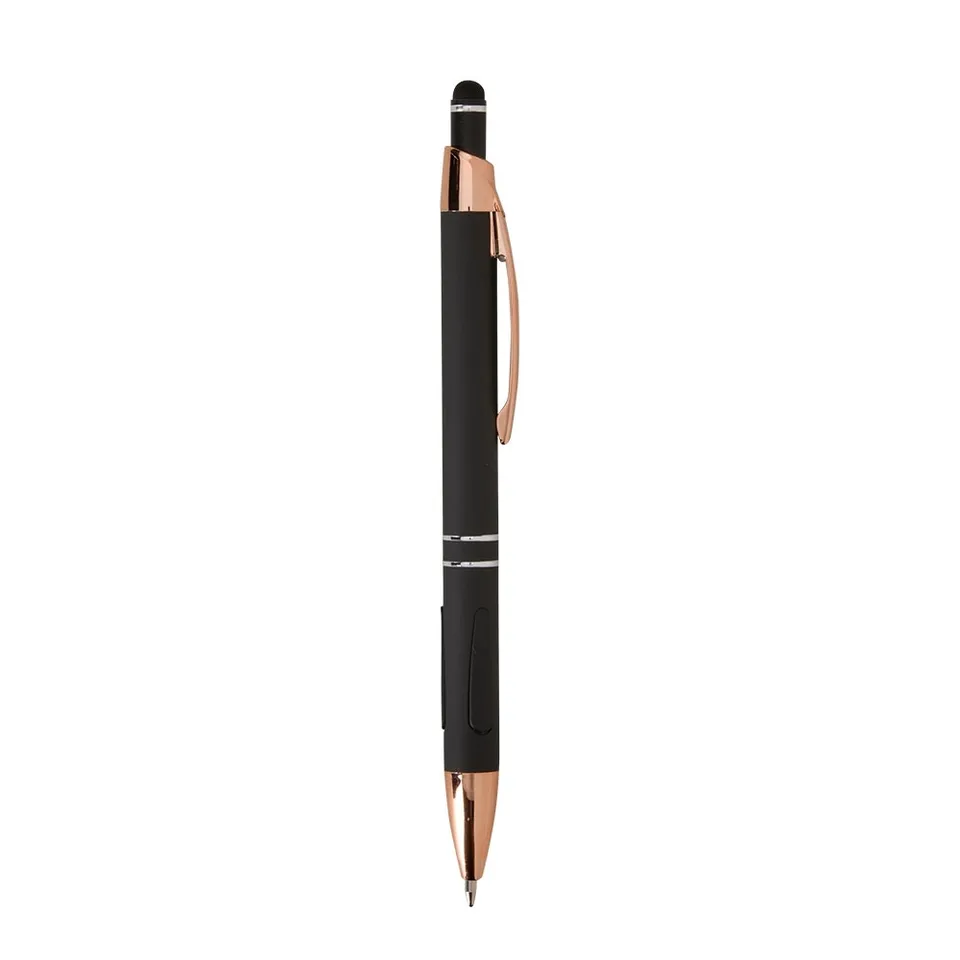 Caneta de metal touch personalizada na cor preto