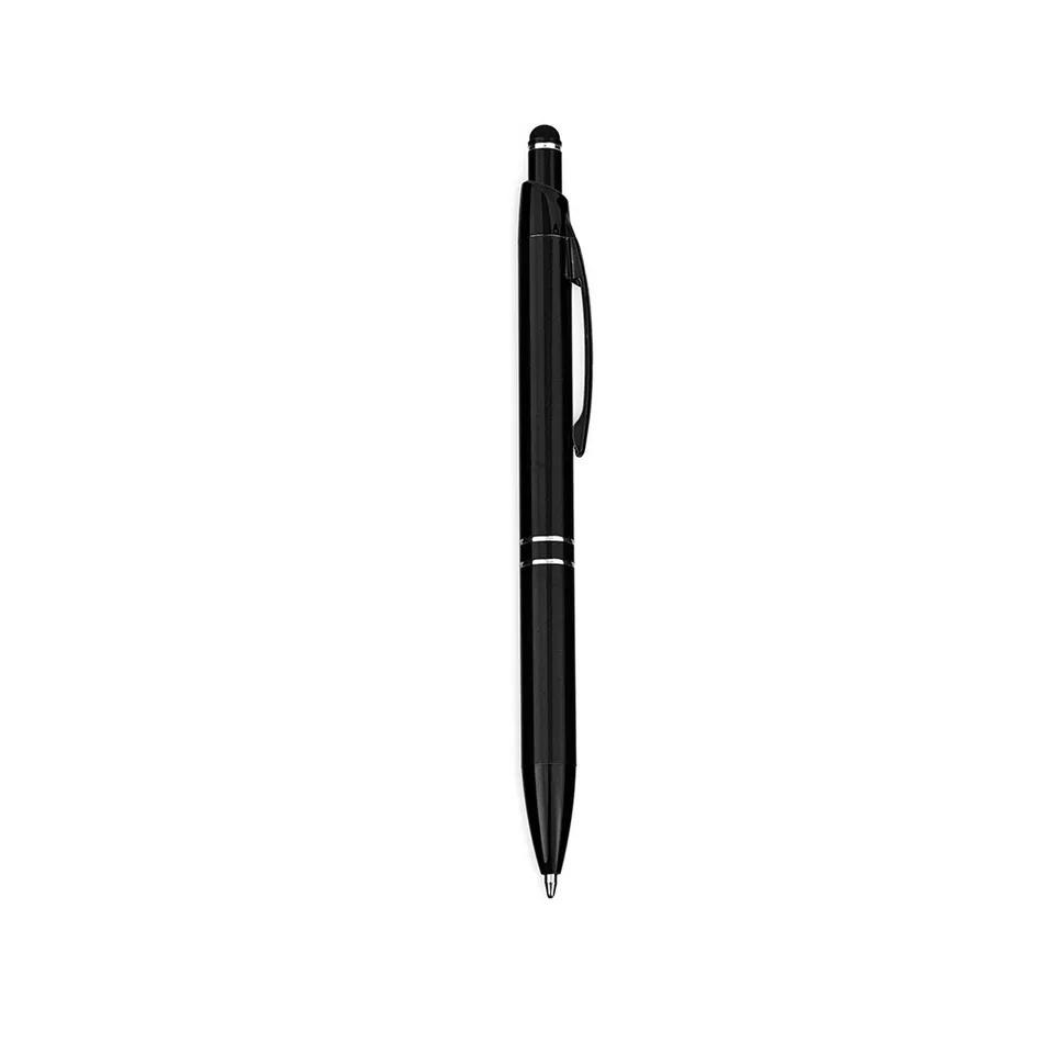 Caneta de metal touch personalizada na cor preto