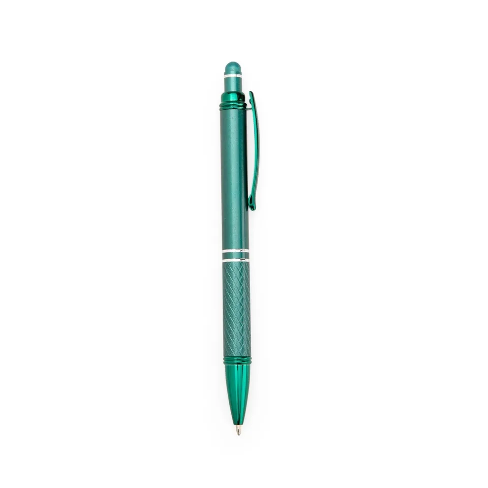 Caneta de metal touch personalizada na cor verde